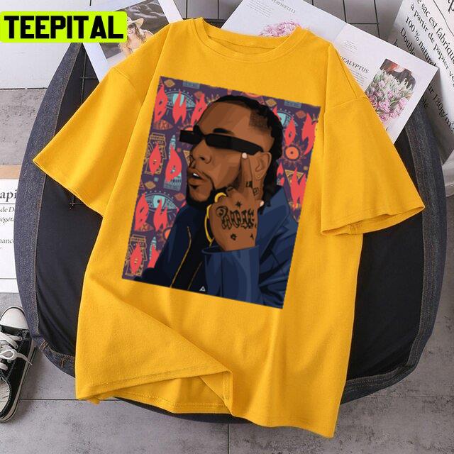 Burna Boy Like To Party Illustration Unisex T-Shirt Burna Boy Like To Party Illustration Unisex T-Shirt