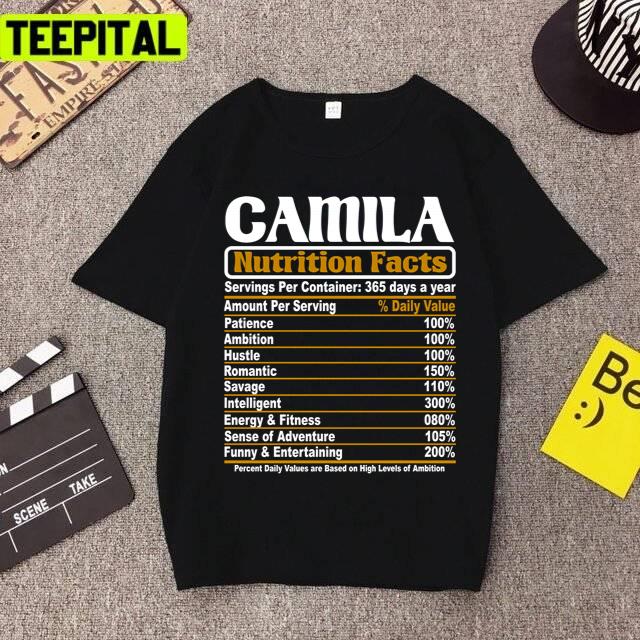 Camila Nutrition Facts Camila Cabello Unisex T-Shirt Camila Nutrition Facts Camila Cabello Unisex T-Shirt