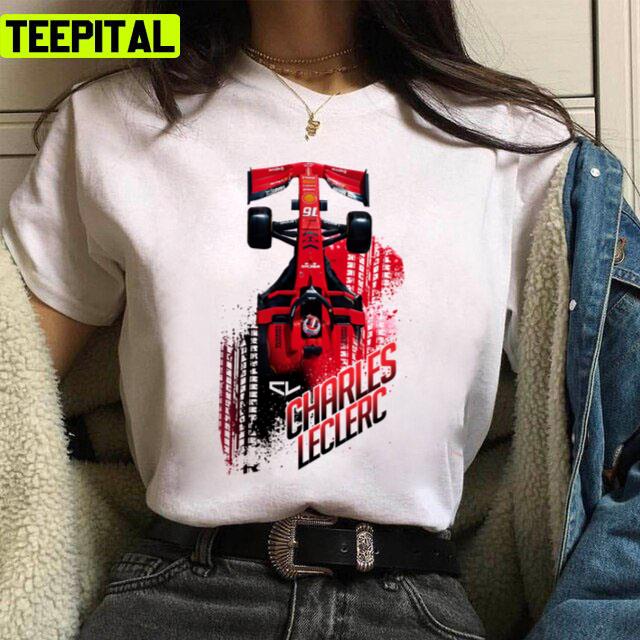 Car Racing Charles Leclercc Design Unisex T-Shirt Car Racing Charles Leclercc Design Unisex T-Shirt