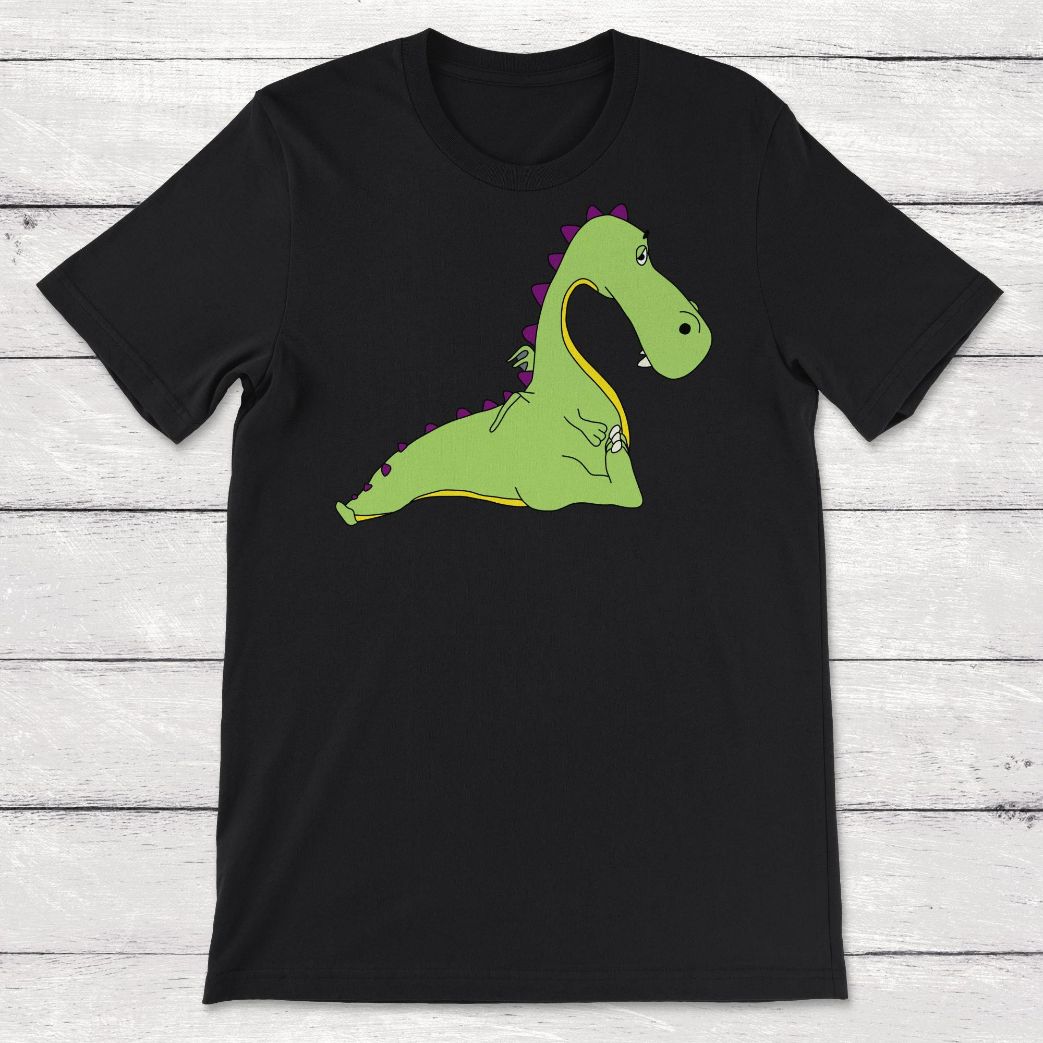 Cartoon Dragon Clipart Sitting Down Unisex T-Shirt Cartoon Dragon Clipart Sitting Down Unisex T-Shirt