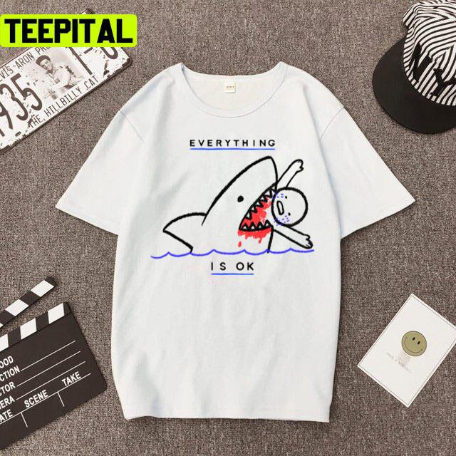 Cartoon Drawing Mems Every Thing Is Ok Unisex T-Shirt Cartoon Drawing Mems Every Thing Is Ok Unisex T-Shirt