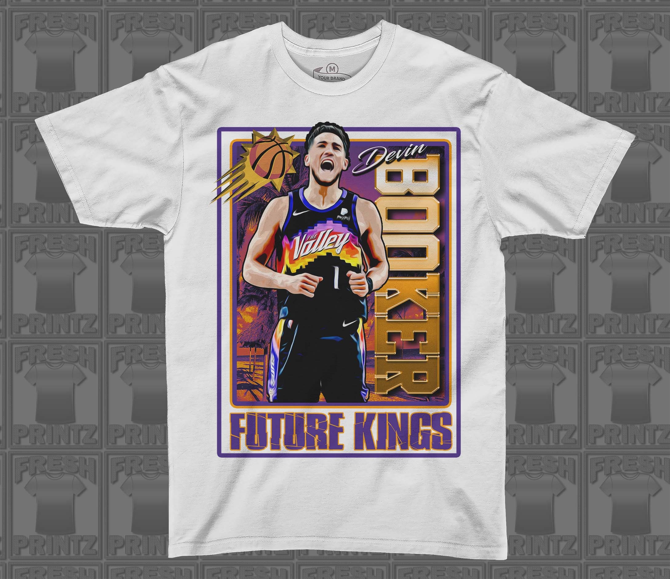 Cartoon Retro Devin Booker Future Kings Pheonix Suns Basketball Unisex T-Shirt Cartoon Retro Devin Booker Future Kings Pheonix Suns Basketball Unisex T-Shirt