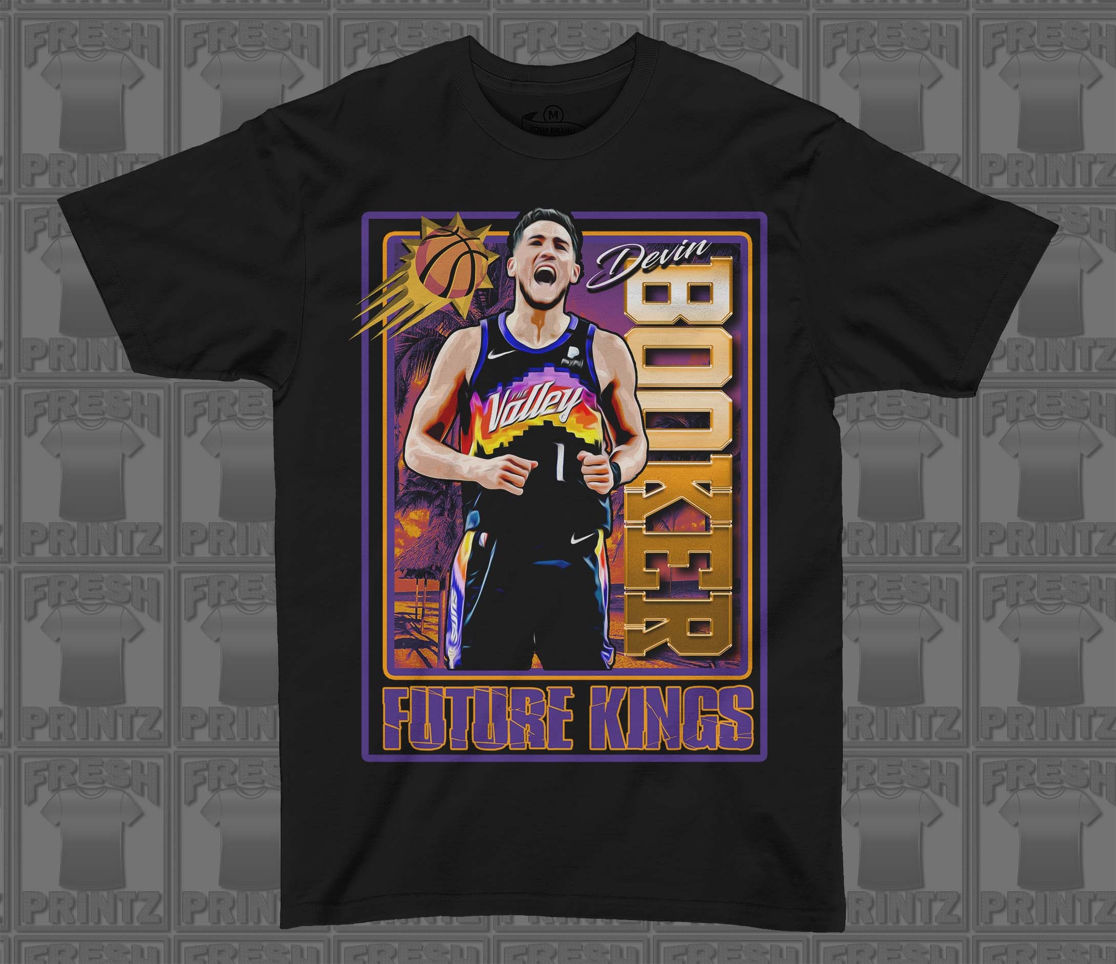 Cartoon Retro Devin Booker Future Kings Pheonix Suns Basketball Unisex T-Shirt Cartoon Retro Devin Booker Future Kings Pheonix Suns Basketball Unisex T-Shirt