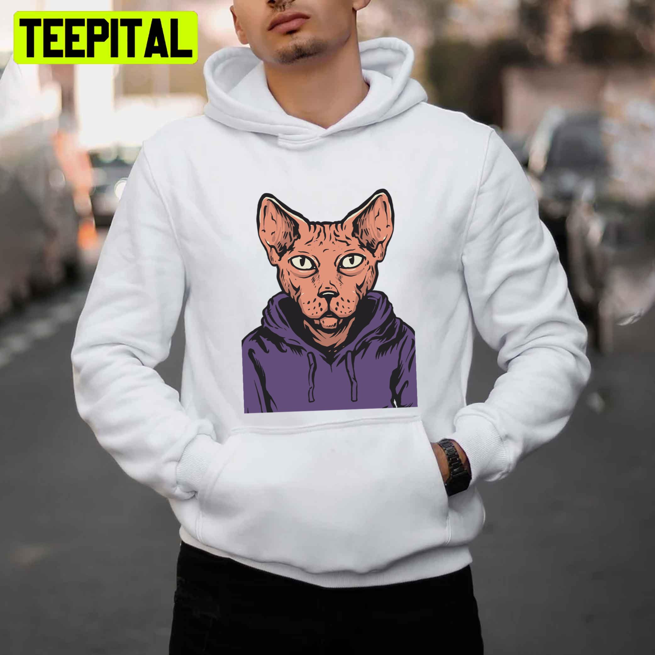 Cat In Hoodie Lotus Tattoo Unisex T-Shirt Cat In Hoodie Lotus Tattoo Unisex T-Shirt