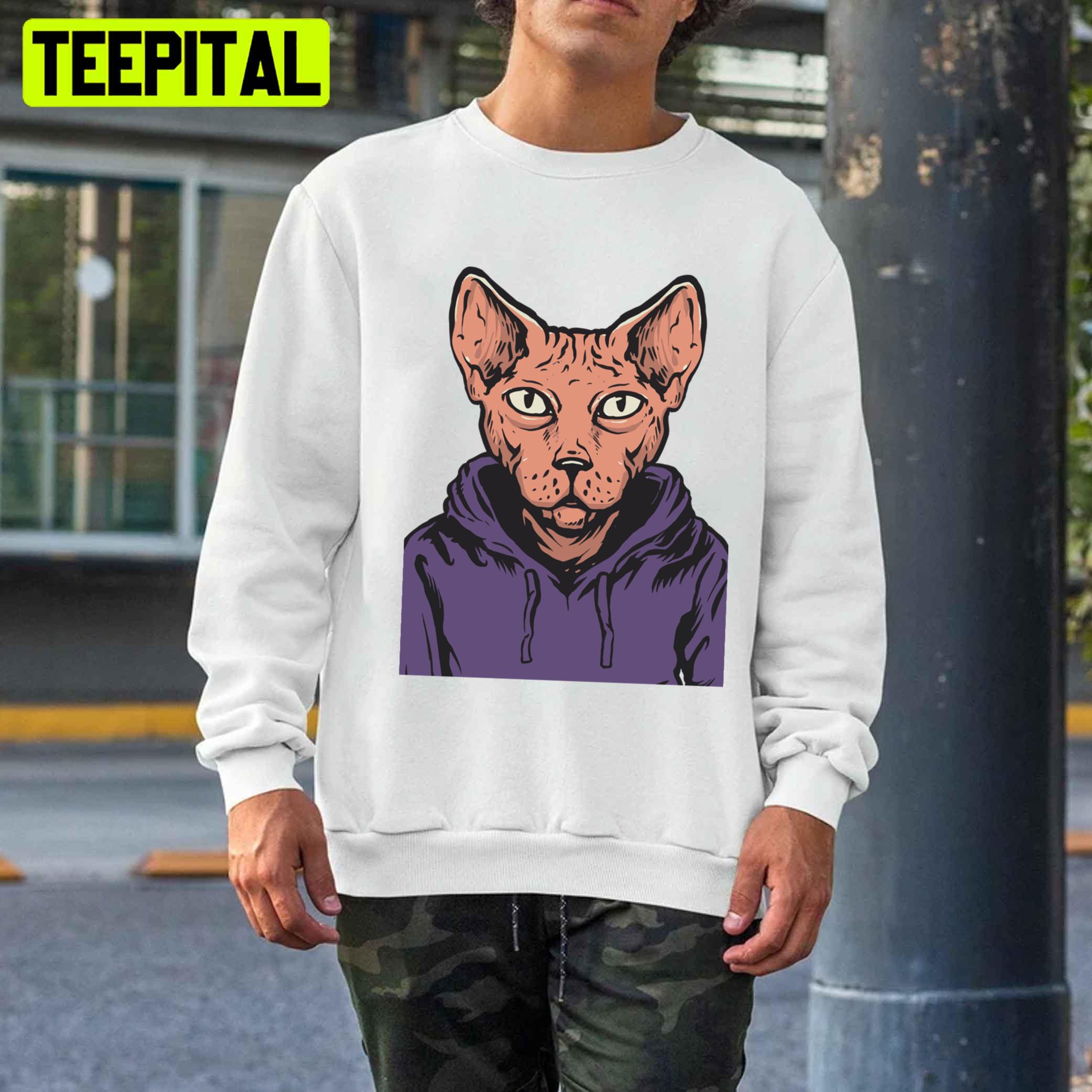 Cat In Hoodie Lotus Tattoo Unisex T-Shirt Cat In Hoodie Lotus Tattoo Unisex T-Shirt