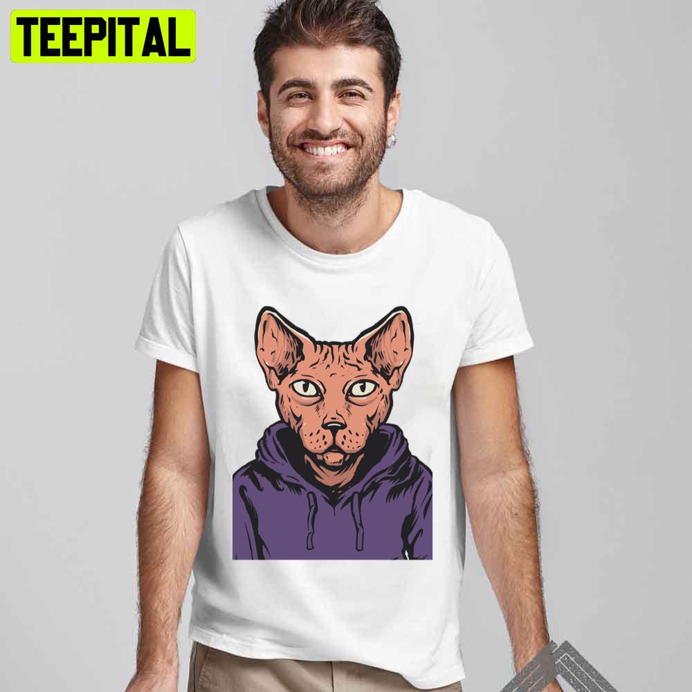 Cat In Hoodie Lotus Tattoo Unisex T-Shirt Cat In Hoodie Lotus Tattoo Unisex T-Shirt
