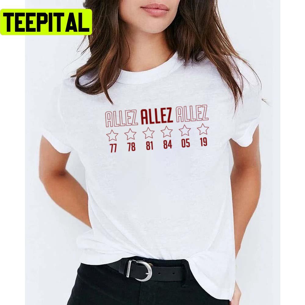 Champions Of Europe Six Stars Liverpool Unisex T-Shirt Champions Of Europe Six Stars Liverpool Unisex T-Shirt