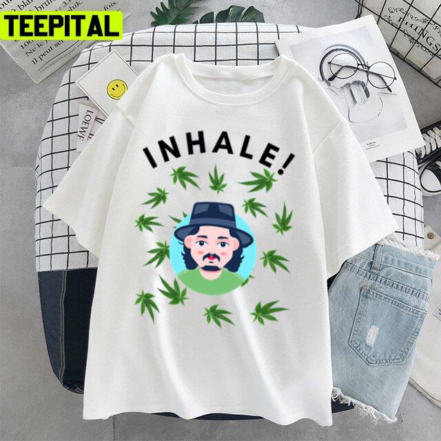 Chibi Inhale Johnny Depp Green Weed Unisex T-Shirt Chibi Inhale Johnny Depp Green Weed Unisex T-Shirt