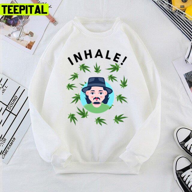 Chibi Inhale Johnny Depp Green Weed Unisex T-Shirt Chibi Inhale Johnny Depp Green Weed Unisex T-Shirt