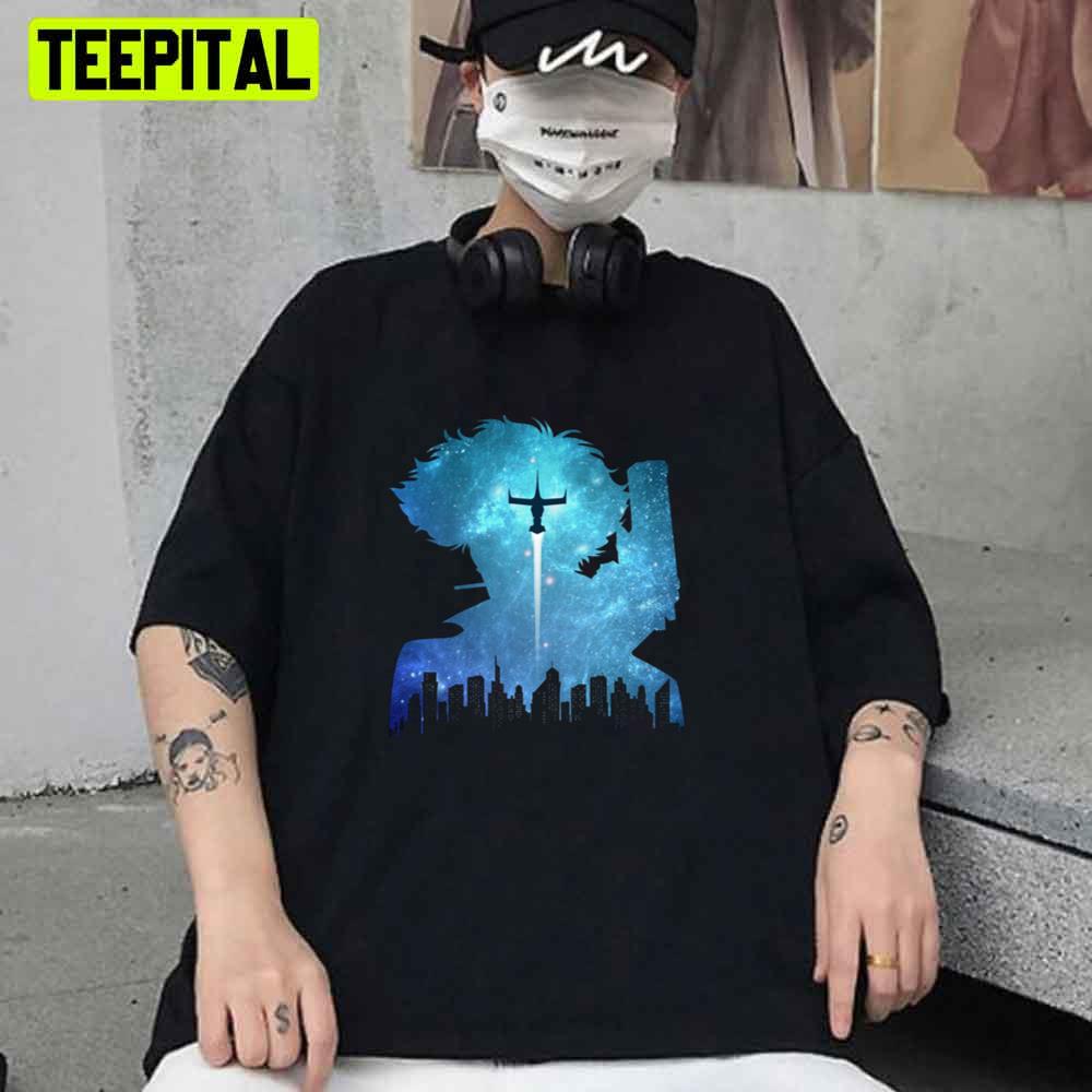 City In Galasy Space Cowboy Chiffon Top Unisex T-Shirt City In Galasy Space Cowboy Chiffon Top Unisex T-Shirt