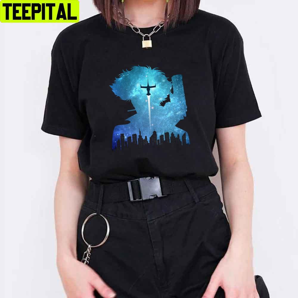 City In Galasy Space Cowboy Chiffon Top Unisex T-Shirt City In Galasy Space Cowboy Chiffon Top Unisex T-Shirt