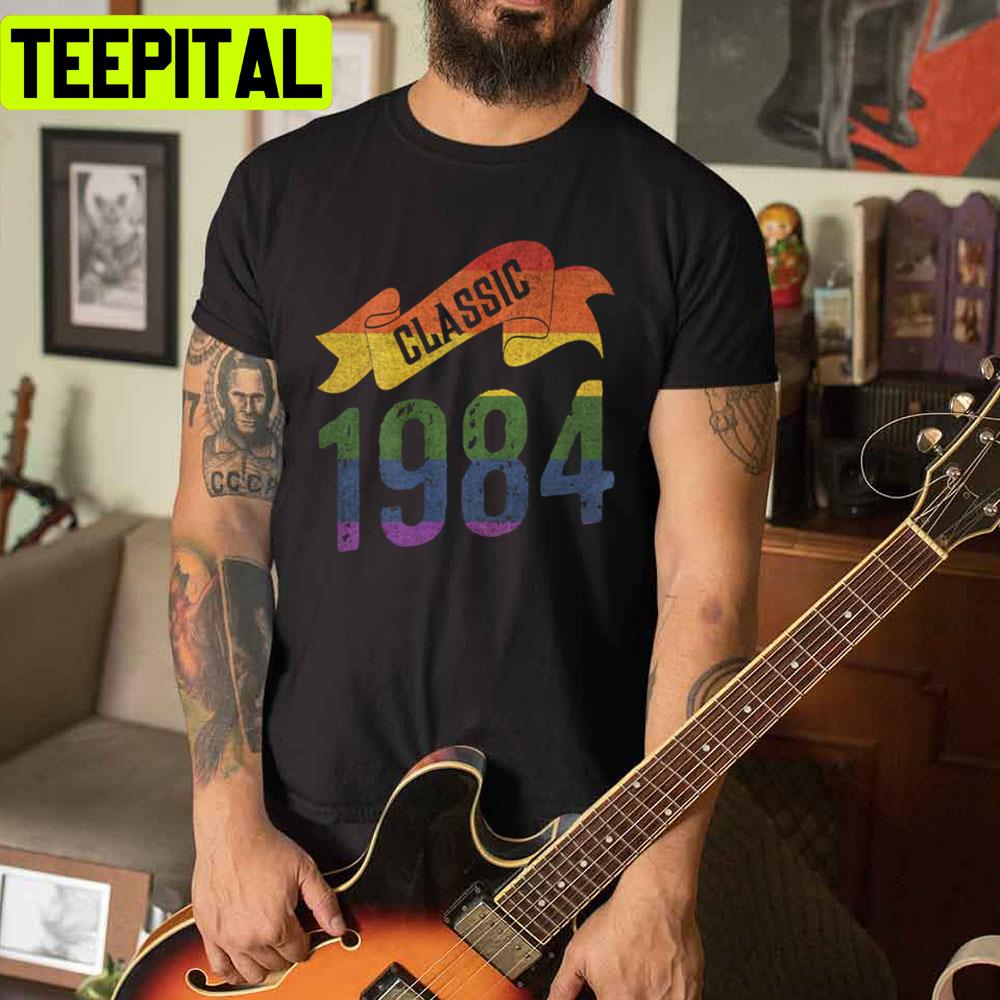 Classic 1984 Rainbow Colors Unisex T-Shirt Classic 1984 Rainbow Colors Unisex T-Shirt