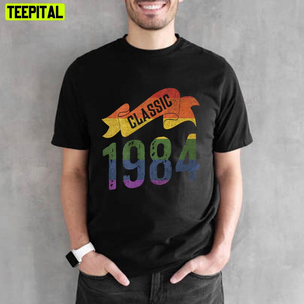 Classic 1984 Rainbow Colors Unisex T-Shirt Classic 1984 Rainbow Colors Unisex T-Shirt