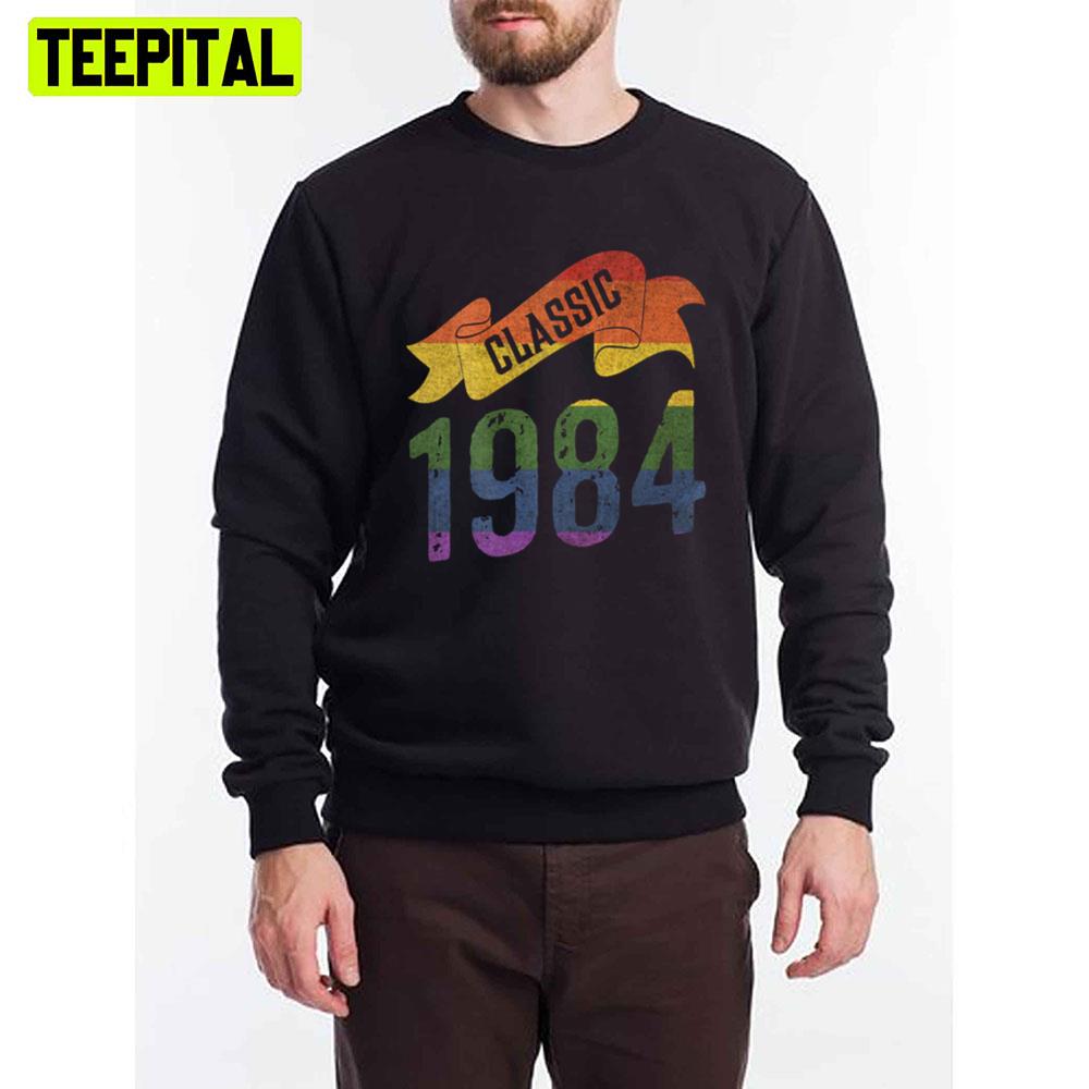 Classic 1984 Rainbow Colors Unisex T-Shirt Classic 1984 Rainbow Colors Unisex T-Shirt