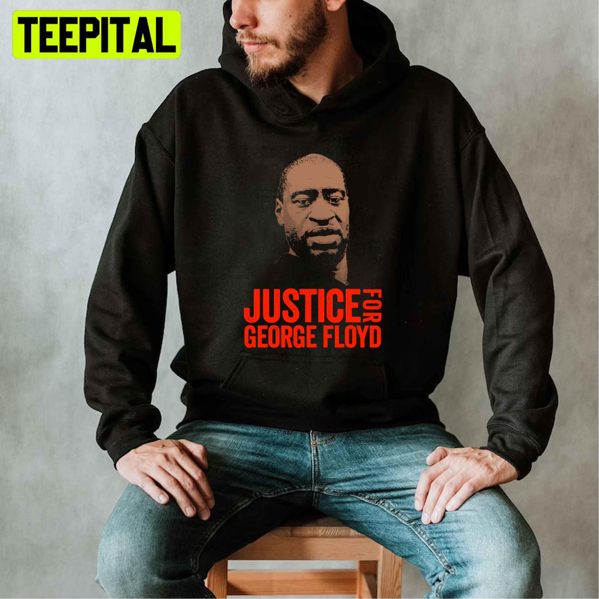 Classic Design Red Text Justice For George Floyd Unisex T-Shirt Classic Design Red Text Justice For George Floyd Unisex T-Shirt