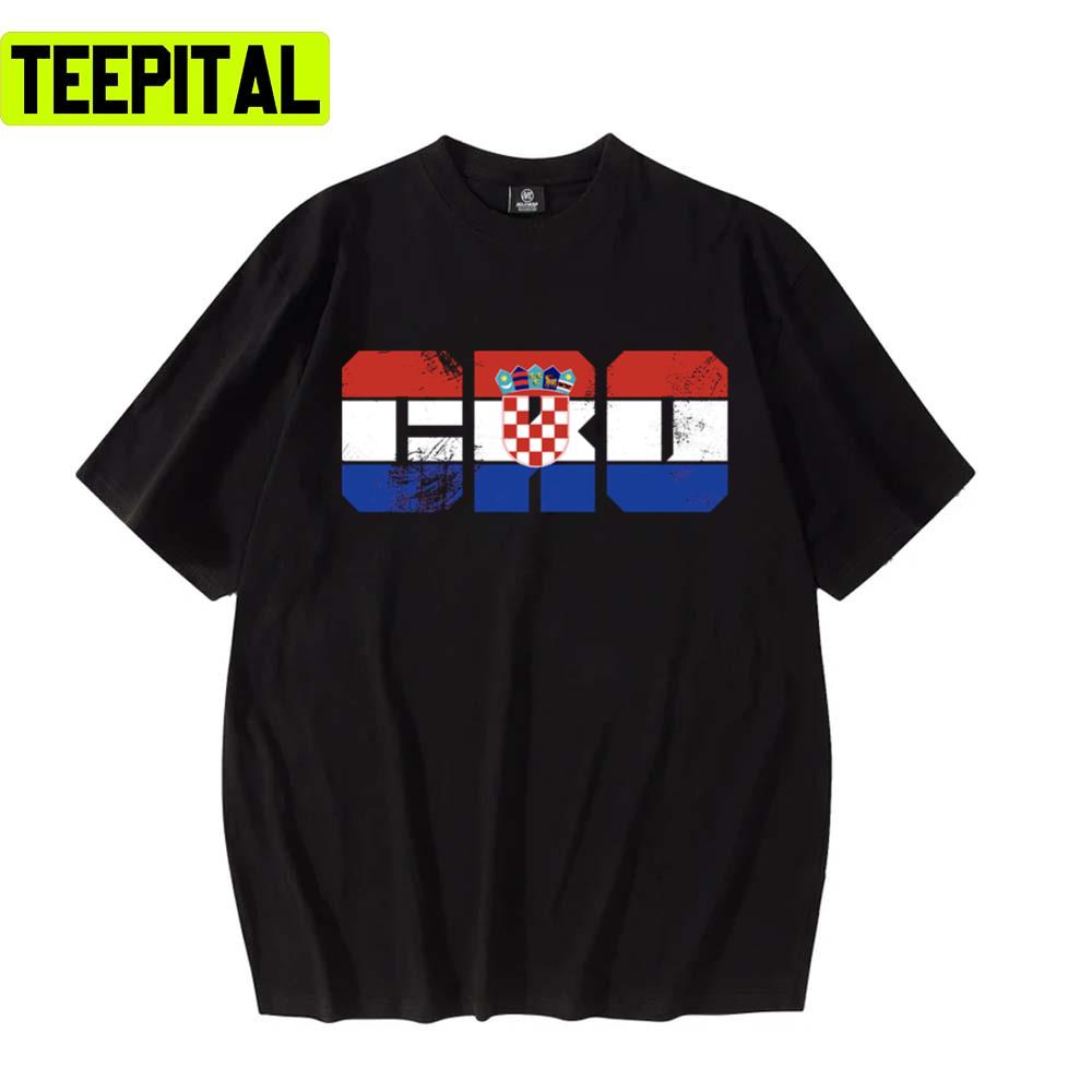 Croatia Serbia Retro Flag Cro Unisex T-Shirt Croatia Serbia Retro Flag Cro Unisex T-Shirt