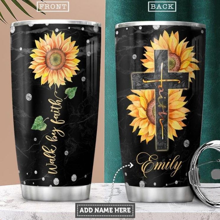 Croos Faith Sunflower Personalized 23 Gift For Lover Day Travel Tumbler Croos Faith Sunflower Personalized 23 Gift For Lover Day Travel Tumbler