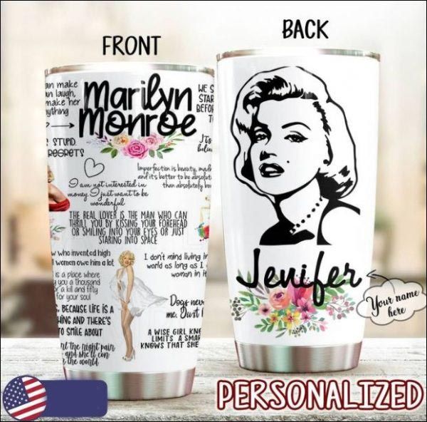 Custom Name Marilyn Monroe Idol Gift For Lover Day Travel Tumbler Custom Name Marilyn Monroe Idol Gift For Lover Day Travel Tumbler