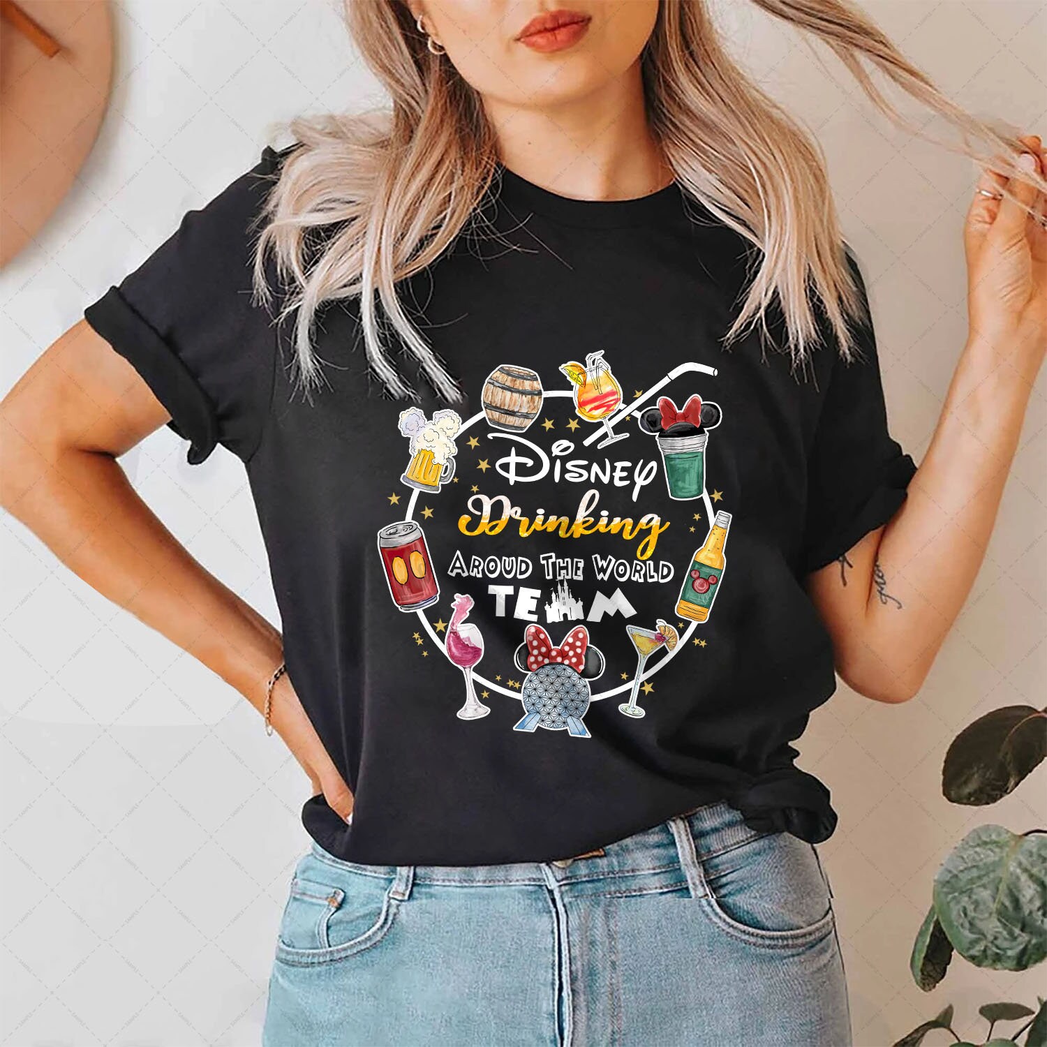 Cute Drinking Around The World Unisex T-Shirt Cute Drinking Around The World Unisex T-Shirt