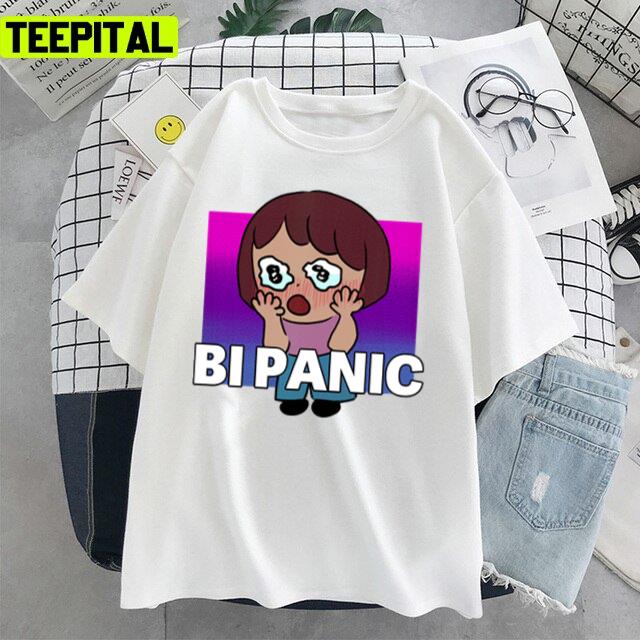 Cute Girl In Bi Panic Lgbtq+ Illustration Unisex T-Shirt Cute Girl In Bi Panic Lgbtq+ Illustration Unisex T-Shirt