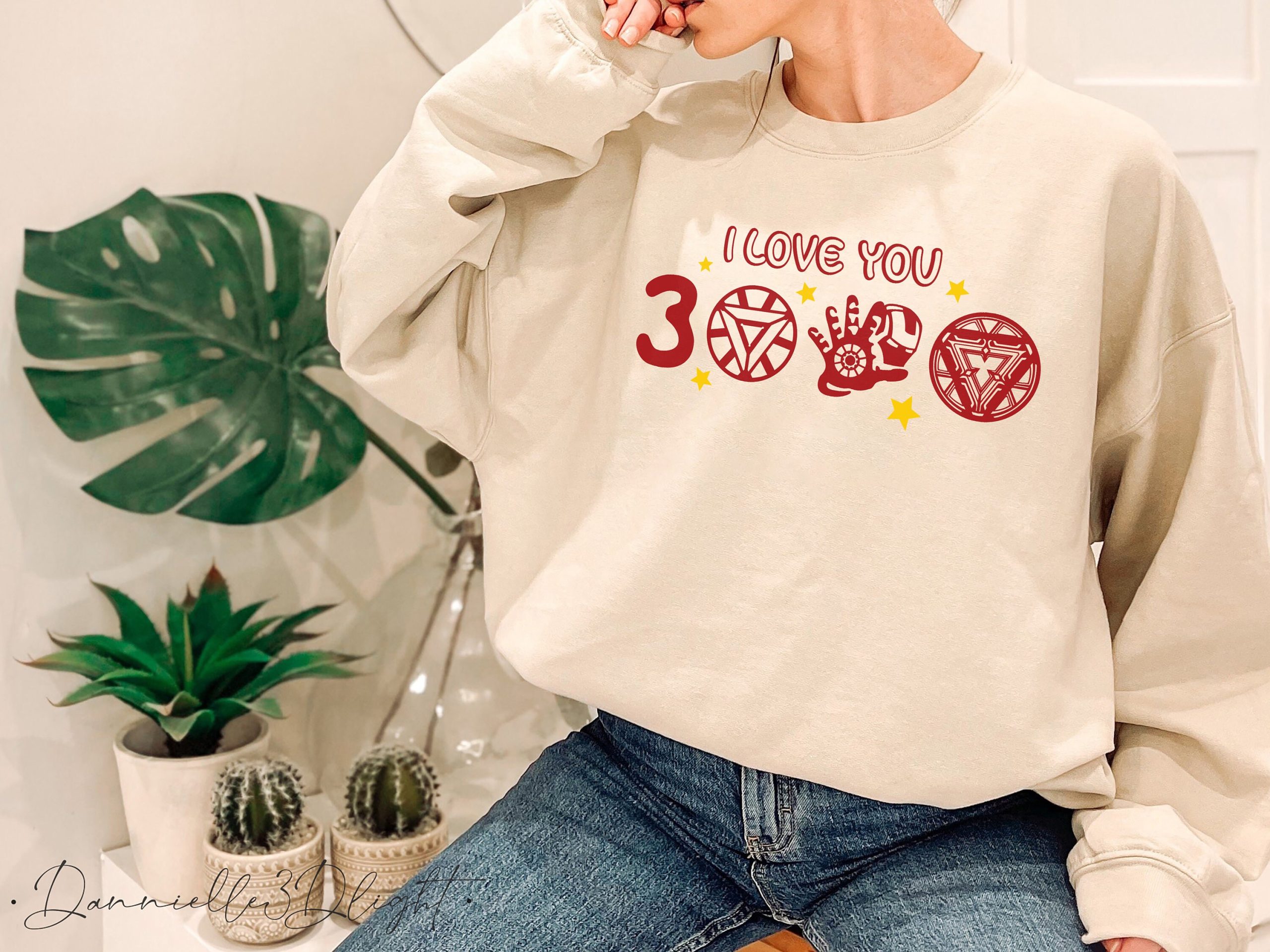 Cute Icon Iron Man I Love You 3000 Unisex Sweatshirt Cute Icon Iron Man I Love You 3000 Unisex Sweatshirt