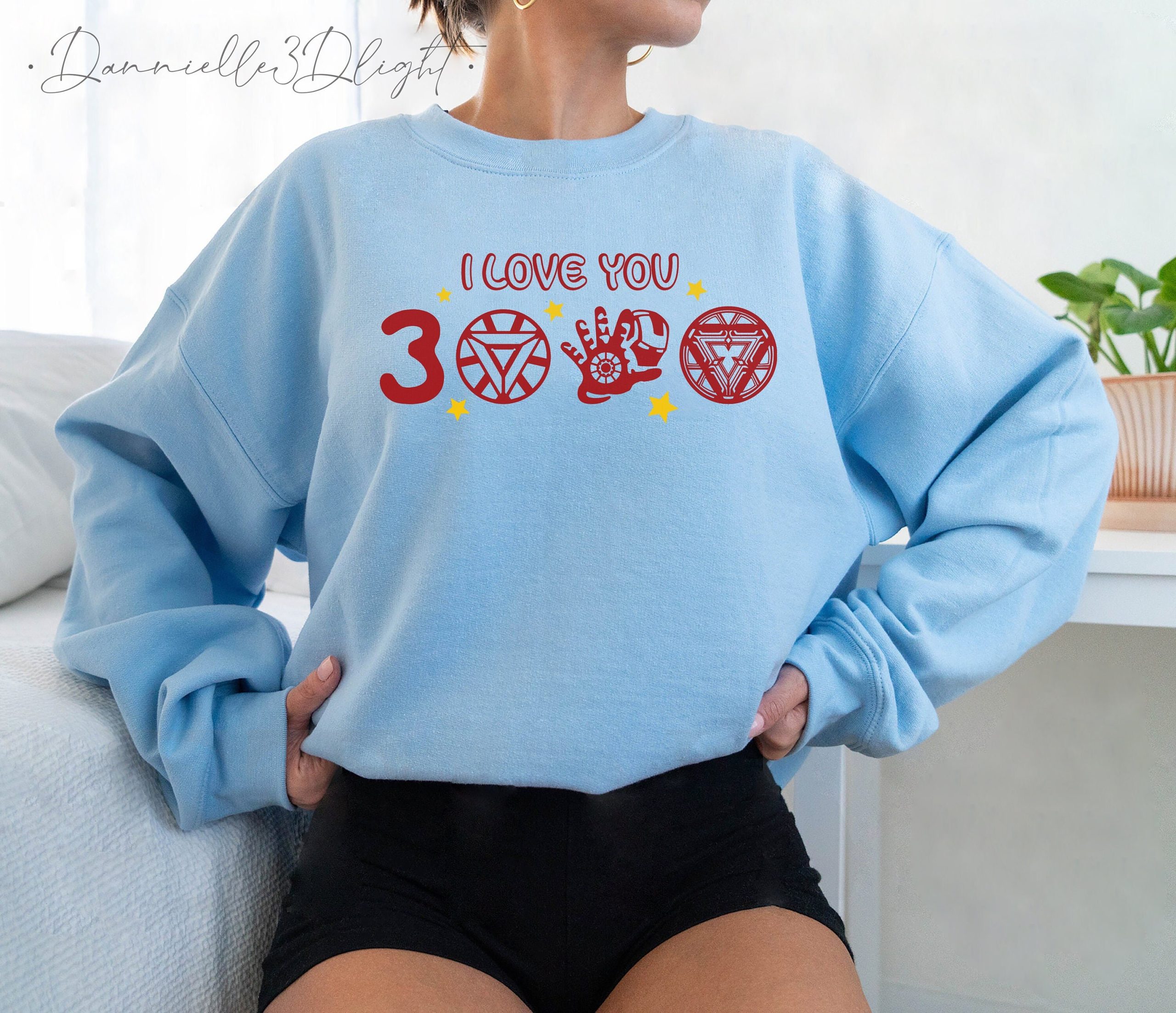 Cute Icon Iron Man I Love You 3000 Unisex Sweatshirt Cute Icon Iron Man I Love You 3000 Unisex Sweatshirt