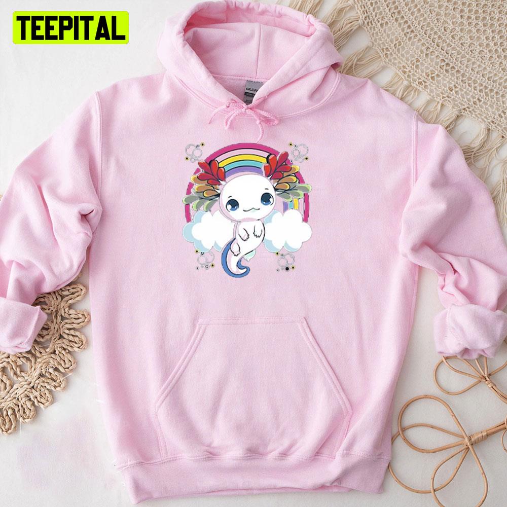 Cute Rainbow Cloud Of Axolotl Unisex T-Shirt Cute Rainbow Cloud Of Axolotl Unisex T-Shirt