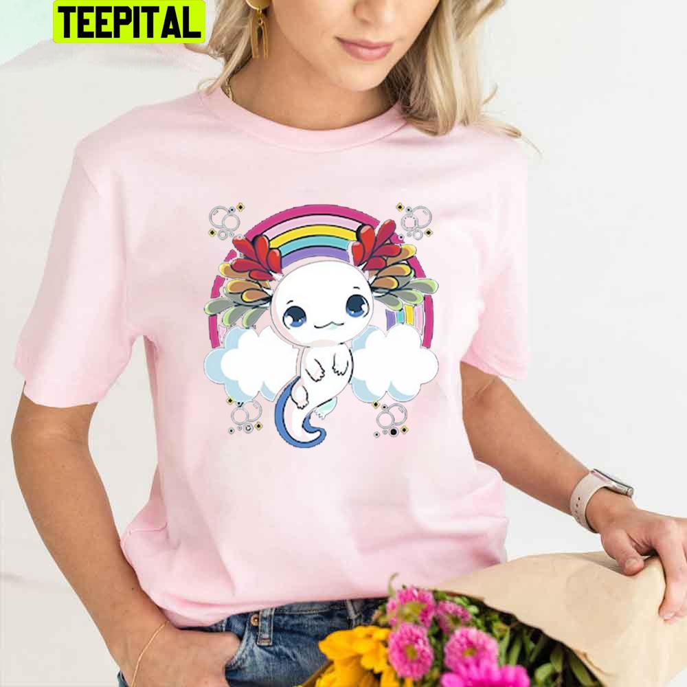 Cute Rainbow Cloud Of Axolotl Unisex T-Shirt Cute Rainbow Cloud Of Axolotl Unisex T-Shirt