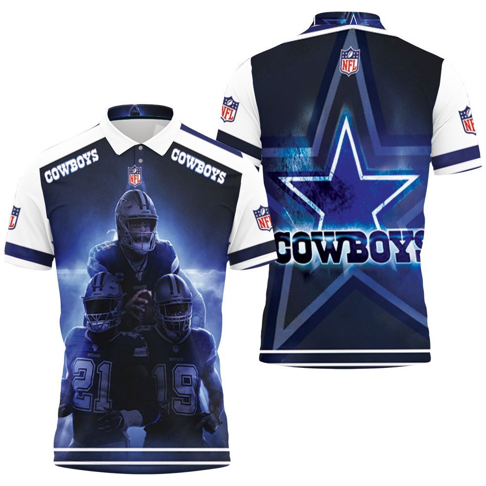 Dallas Cowboys Prescott 4 Cooper 19 Elliott 21 3d Polo Shirt All Over Print Shirt 3d T-shirt Dallas Cowboys Prescott 4 Cooper 19 Elliott 21 3d Polo Shirt All Over Print Shirt 3d T-shirt