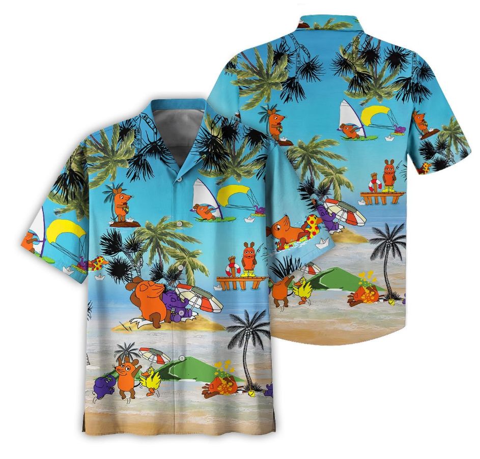 Die sendung mit der maus Hawaiian Shirt HA33 Die sendung mit der maus Hawaiian Shirt HA33
