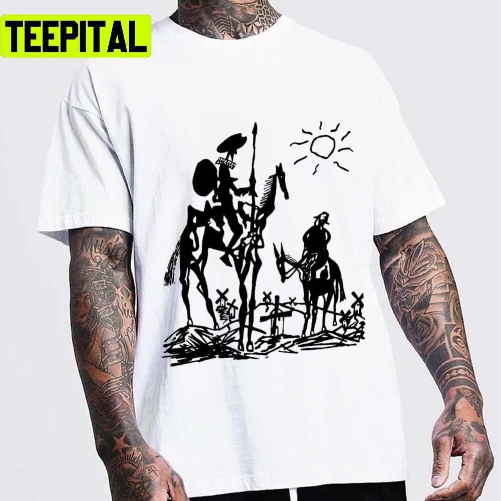 Don Quixote Vintage Tilting With Windmills Unisex T-Shirt Don Quixote Vintage Tilting With Windmills Unisex T-Shirt