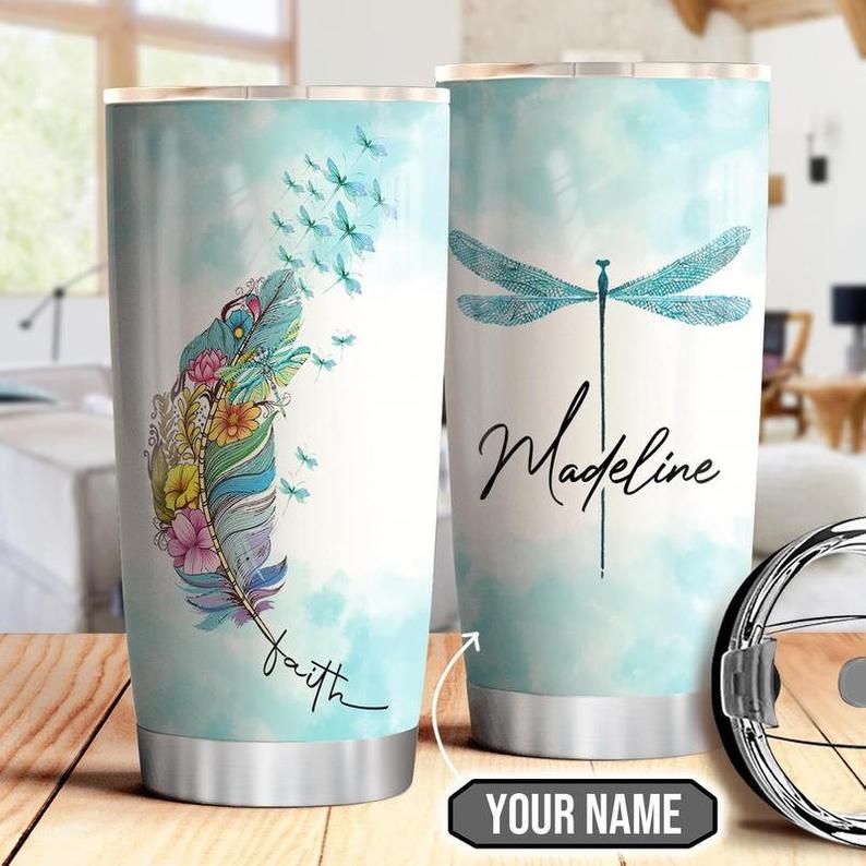 Dragonfly Faith Personalized 8 Gift For Lover Day Travel Tumbler Dragonfly Faith Personalized 8 Gift For Lover Day Travel Tumbler