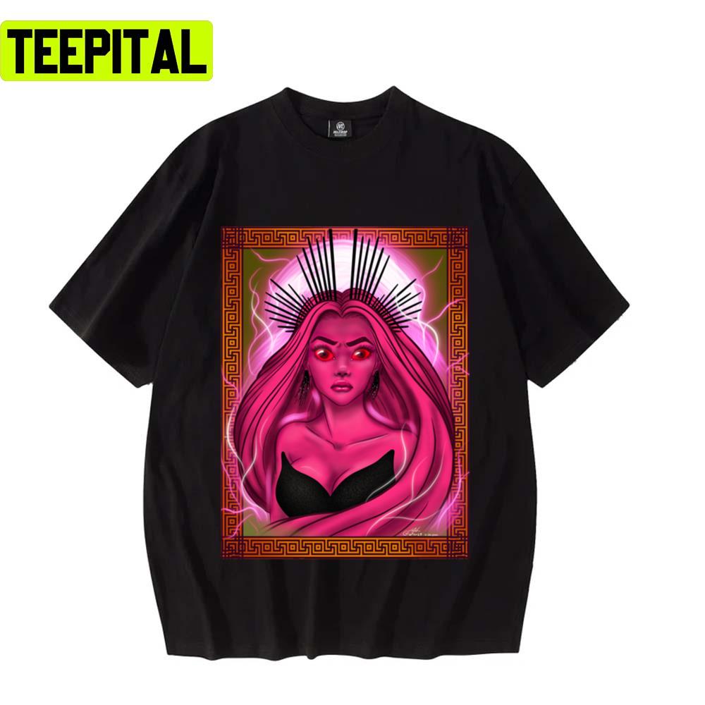 Dread Queen With Background Design Unisex T-Shirt Dread Queen With Background Design Unisex T-Shirt