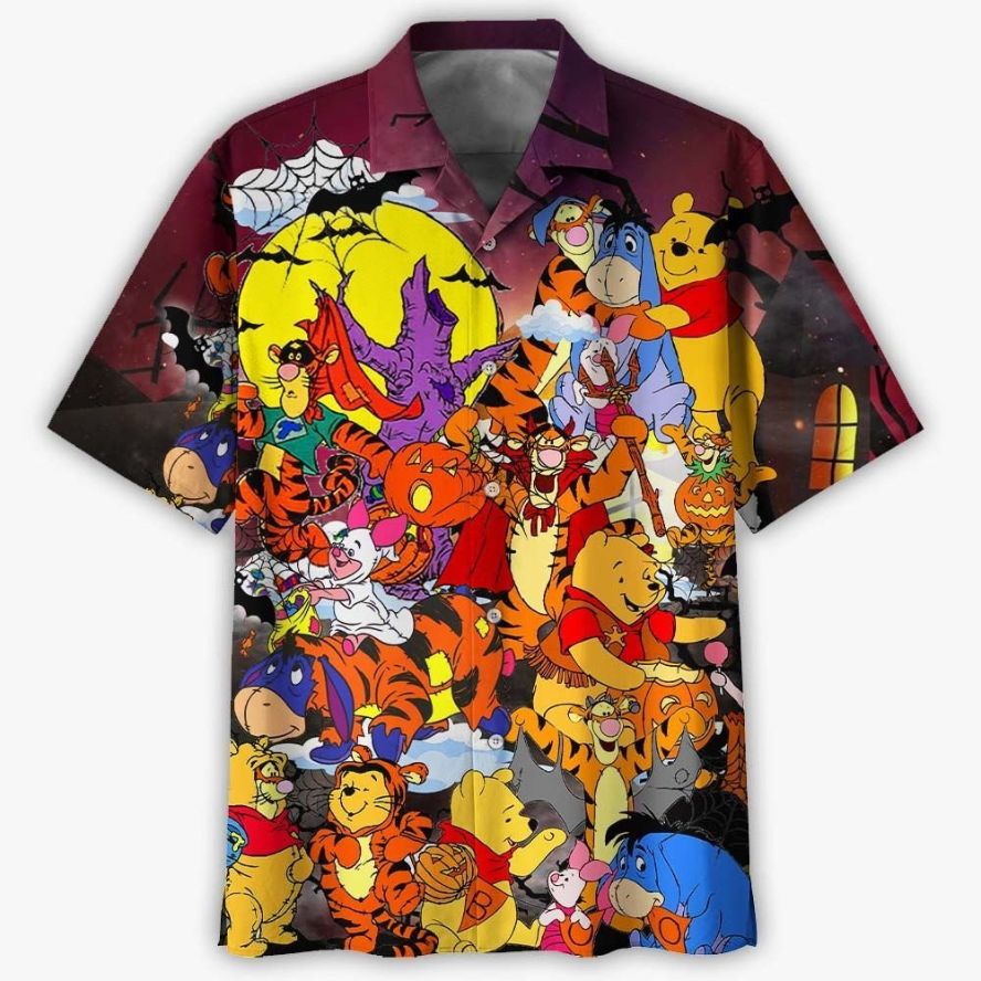 Eeyore, Tigger, Piglet, Winnie-the-Pooh, Pooh Bear, Cartoon Hawaiian Shirt Summer HA33 Eeyore, Tigger, Piglet, Winnie-the-Pooh, Pooh Bear, Cartoon Hawaiian Shirt Summer HA33