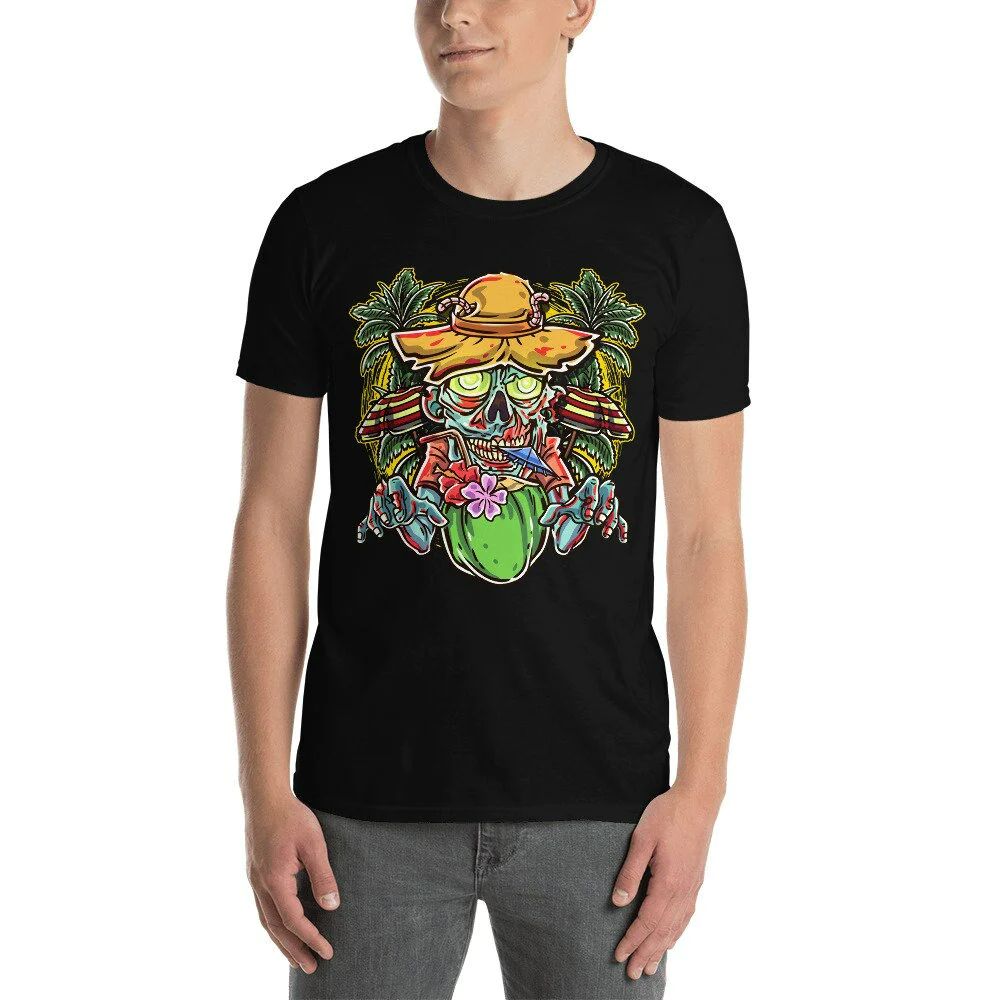Exotic Tiki Bar Zombie Drink Beach Halloween Party Scary Zombies Drinking Bloody Coconut Cocktails Costume Art Gift T-Shirt Exotic Tiki Bar Zombie Drink Beach Halloween Party Scary Zombies Drinking Bloody Coconut Cocktails Costume Art Gift T-Shirt