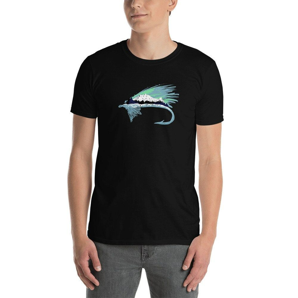 Fly Fishing Mountain Art Trout Salmon Fish Angler River Guide Gear T-Shirt Fly Fishing Mountain Art Trout Salmon Fish Angler River Guide Gear T-Shirt
