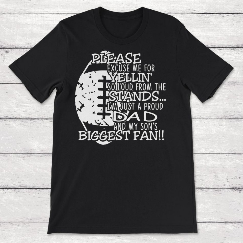 Football Dad Sons Biggest Fan Unisex T-Shirt Football Dad Sons Biggest Fan Unisex T-Shirt