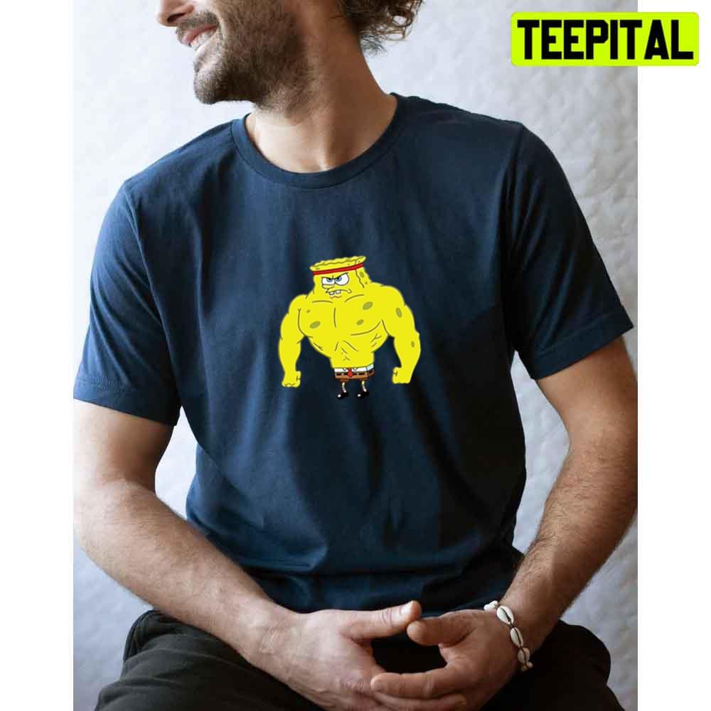 Funny Muscular Spongebob Unisex T-Shirt Funny Muscular Spongebob Unisex T-Shirt