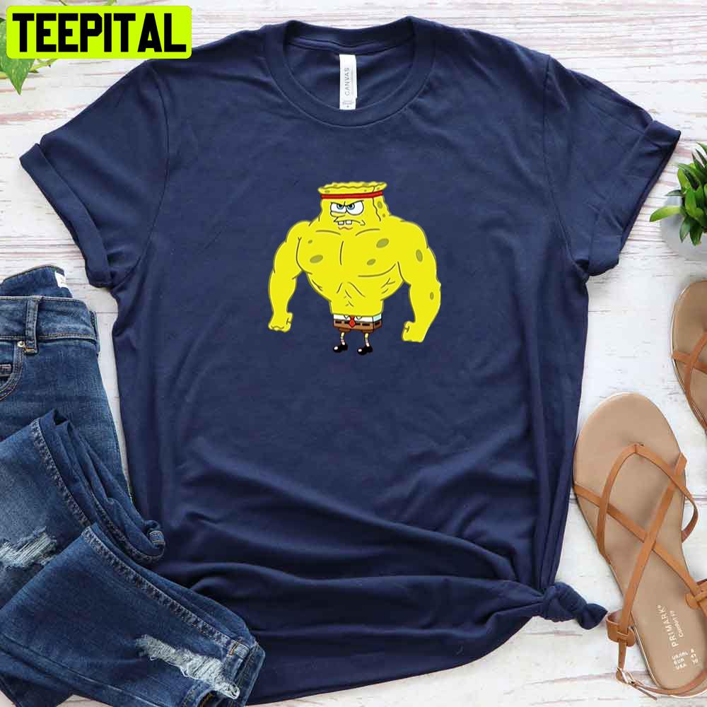Funny Muscular Spongebob Unisex T-Shirt Funny Muscular Spongebob Unisex T-Shirt
