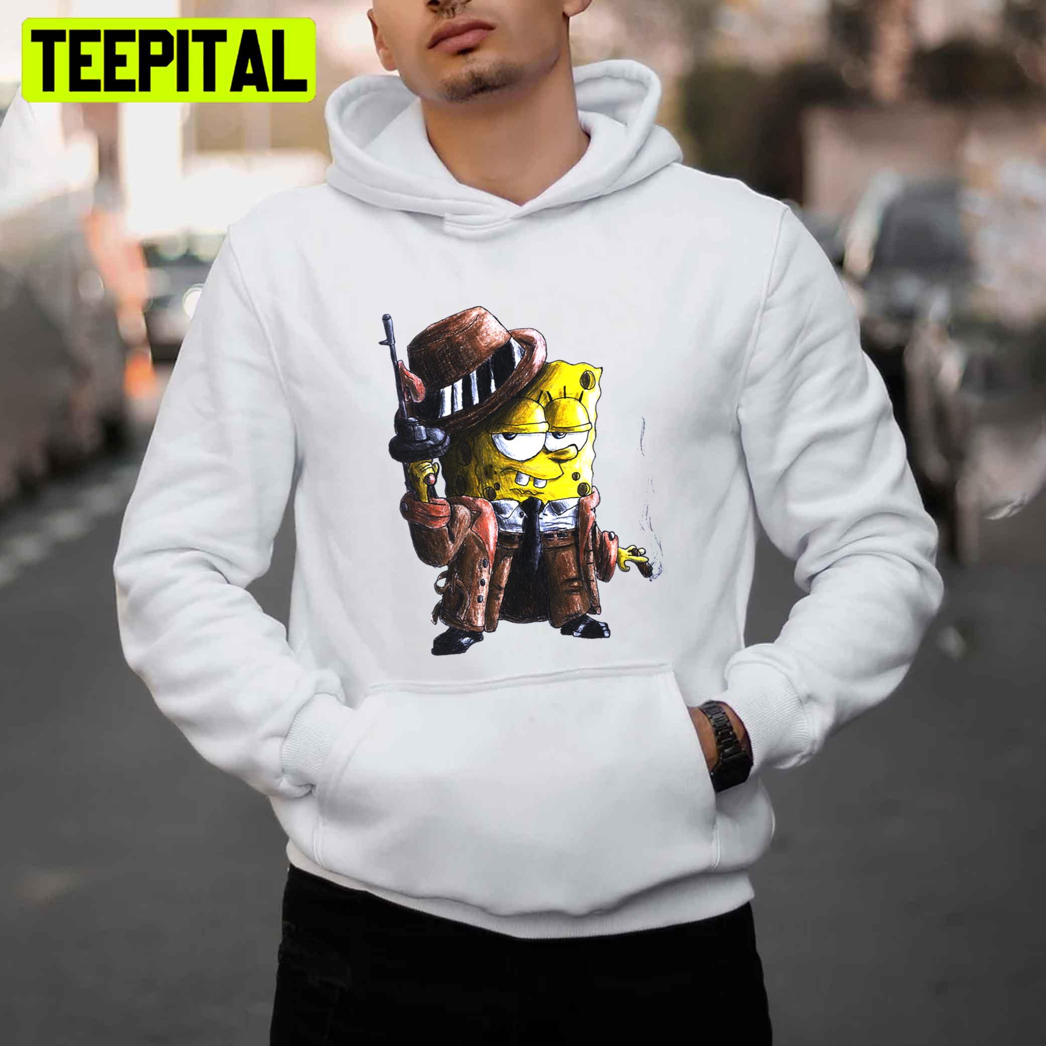 Gangster Spongebob With Gun Unisex T-Shirt Gangster Spongebob With Gun Unisex T-Shirt