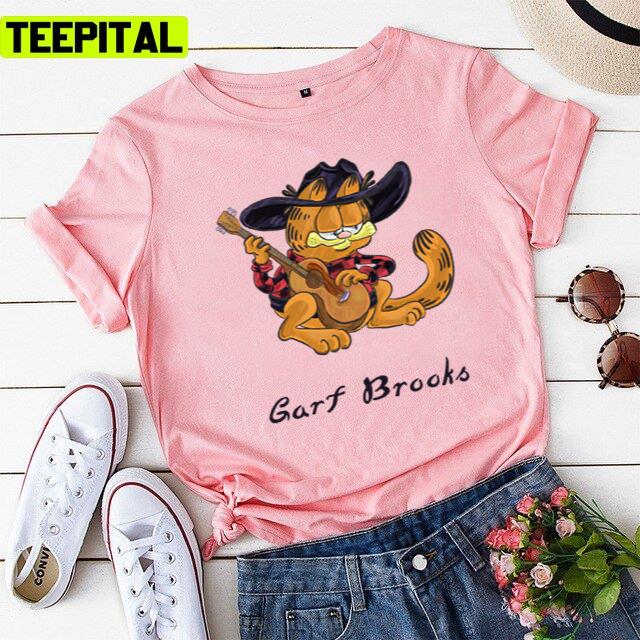 Garf Brooks Cat Funny Garth Brooks Design Unisex T-Shirt Garf Brooks Cat Funny Garth Brooks Design Unisex T-Shirt