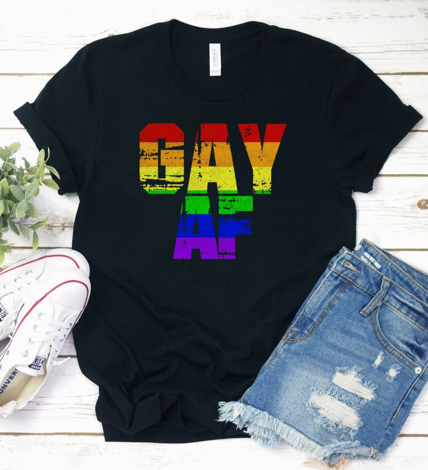 Gay AF LGBT Gift Pride Tee Shirt Gay AF LGBT Gift Pride Tee Shirt