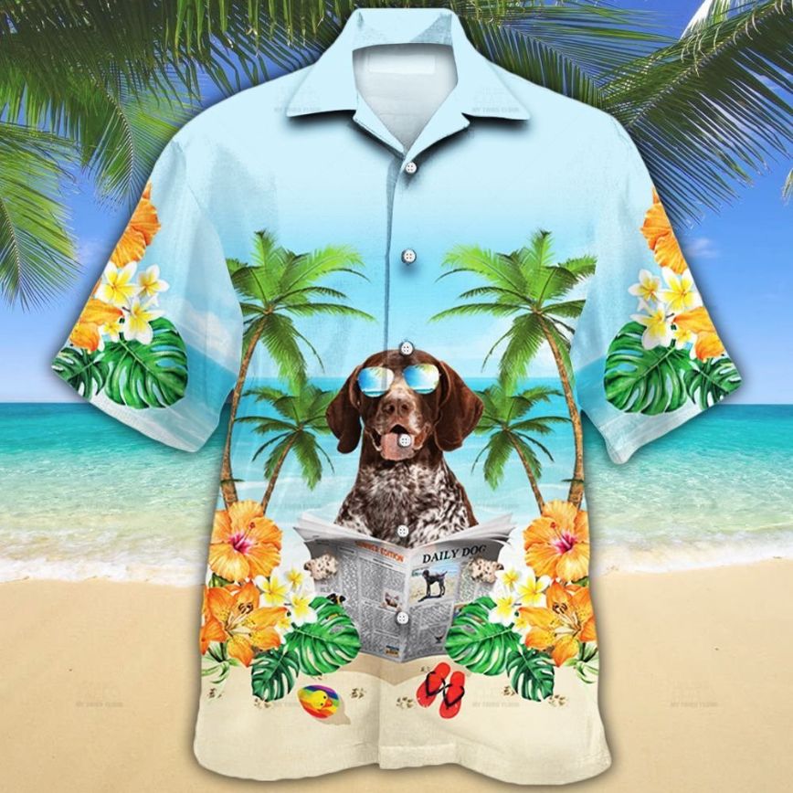 German Shorthaired Pointer Dog Lovers Beach Hawaiian Shirt HA33 German Shorthaired Pointer Dog Lovers Beach Hawaiian Shirt HA33