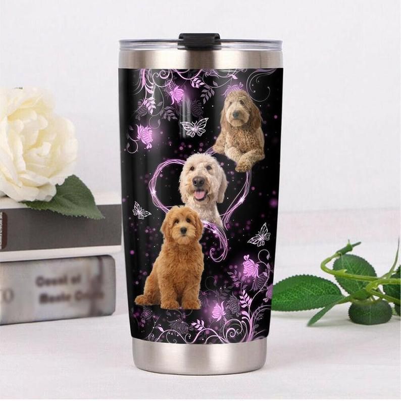 Golden Doodle Dog Pink Heart Gift For Lover Day Travel Tumbler Golden Doodle Dog Pink Heart Gift For Lover Day Travel Tumbler