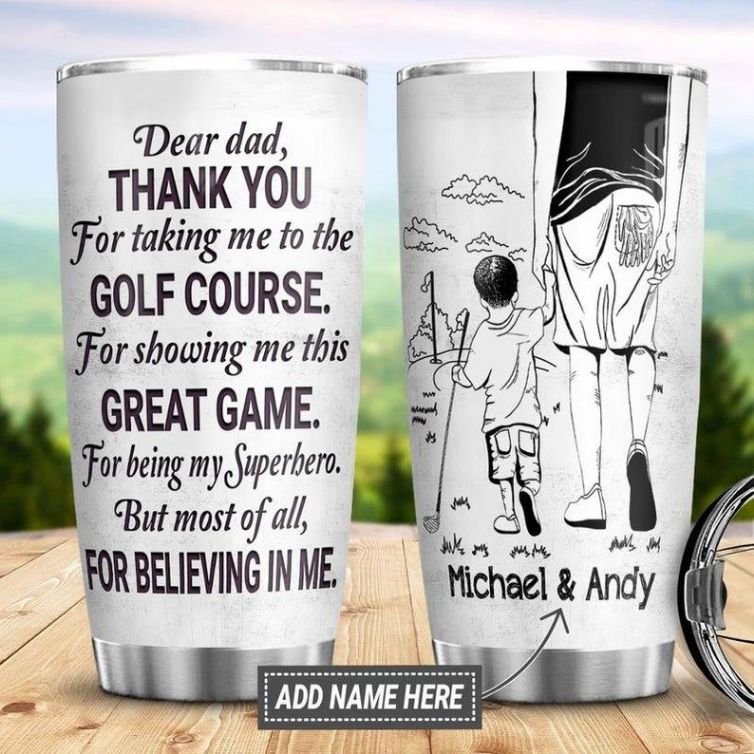 Golf Daddy And Baby Son Personalized Gift For Lover Day Travel Tumbler Golf Daddy And Baby Son Personalized Gift For Lover Day Travel Tumbler