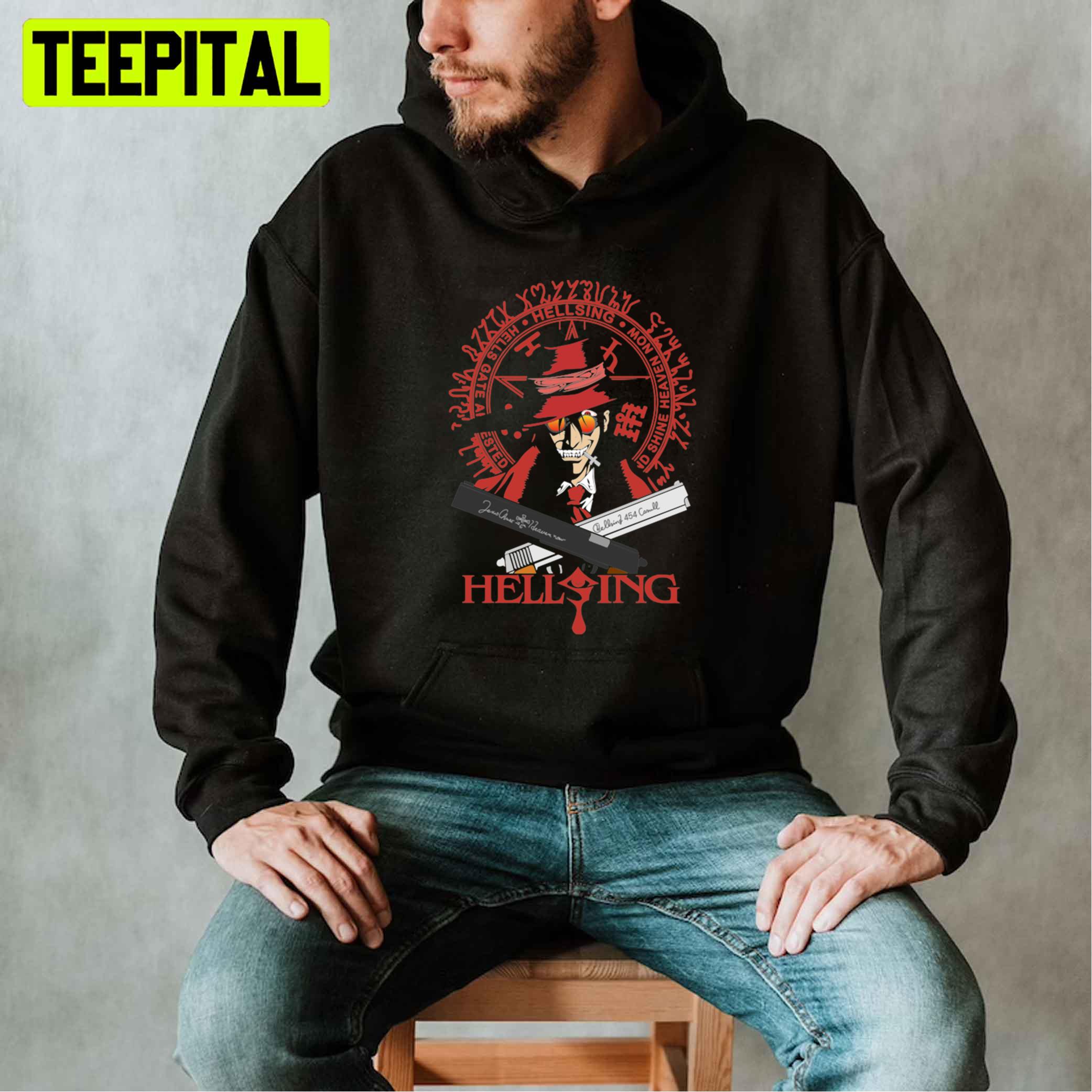 Guns Art Design Hellsing Unisex T-Shirt Guns Art Design Hellsing Unisex T-Shirt