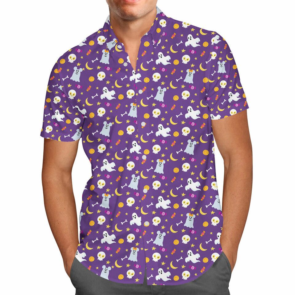 Halloween Mickey & Minnie Ghosts Hawaii Shirt Halloween Mickey & Minnie Ghosts Hawaii Shirt