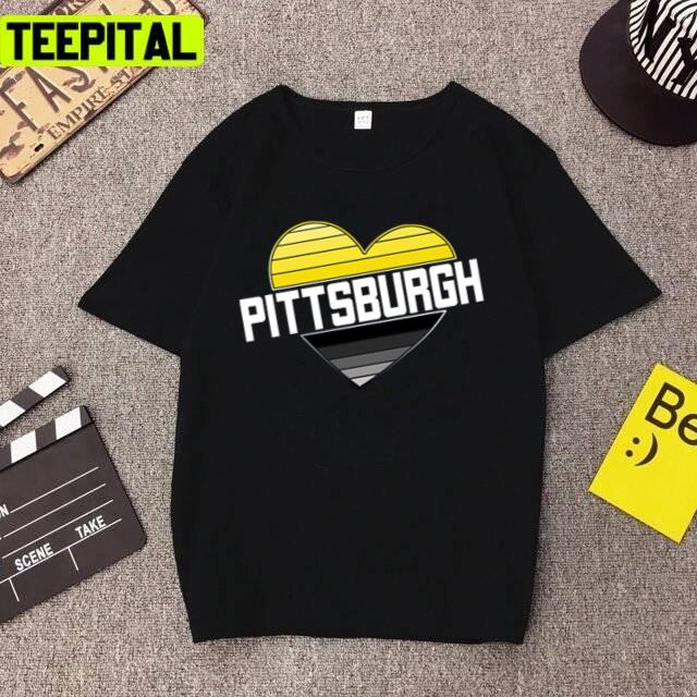 Heart I Love Gradient Flag Colors Pittsburgh Penguins Unisex T-Shirt Heart I Love Gradient Flag Colors Pittsburgh Penguins Unisex T-Shirt