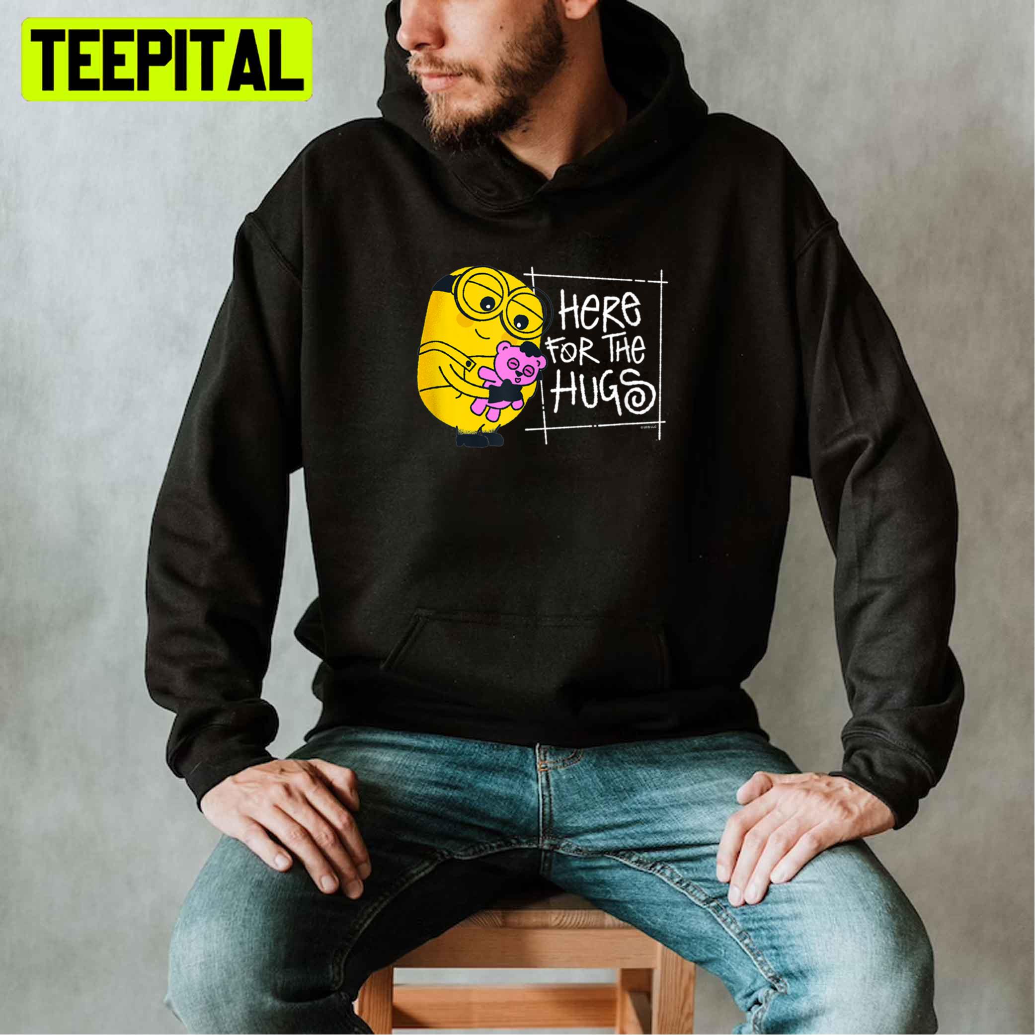 Here For The Hugs Minions Valentines Unisex T-Shirt Here For The Hugs Minions Valentines Unisex T-Shirt