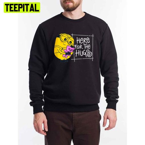 Here For The Hugs Minions Valentines Unisex T-Shirt